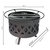 Sunnydaze 30 in Crossweave Steel Smokeless Fire Pit with Poker and Cover