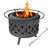 Sunnydaze 30 in Crossweave Steel Smokeless Fire Pit with Poker and Cover - Black