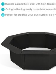 Sunnydaze 30 in Heavy-Duty Steel Octagon Above/In-Ground Fire Pit Liner