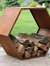 Sunnydaze 30 in Hexagon Rustic Honeycomb Firewood Log Rack - Rust