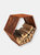 Sunnydaze 30 in Hexagon Rustic Honeycomb Firewood Log Rack - Rust