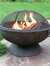 Sunnydaze 30 in Steel Fire Pit with Handles, Spark Screen, Poker, and Grate