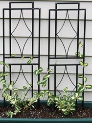 Sunnydaze 30 in Steel Wire Contemporary Garden Plant Trellis - Set of 2