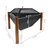 Sunnydaze 31 in Triangle Steel Fire Pit Table with Grate, Poker, and Screen