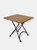 Sunnydaze 31.5 in European Chestnut Wood Folding Square Patio Bistro Table - Brown