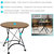 Sunnydaze 32 in European Chestnut Wood Folding Round Patio Bistro Table