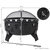 Sunnydaze 34 in Nordic-Inspired Steel Fire Pit with Spark Screen and Poker