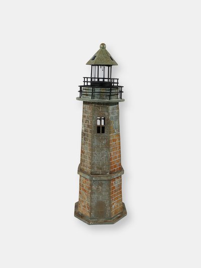 Sunnydaze Decor Sunnydaze 35 in Resin and Stone Solar LED Lighthouse Nautical Statue product