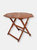 Sunnydaze 35.5 in Meranti Wood Folding Octagon Patio Dining Table - Brown