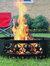 Sunnydaze 36 in Four-Star Cut-Out Wood Burning Fire Pit Ring with Poker