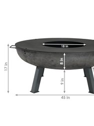 Sunnydaze 40 in Cast Iron Fire Pit Bowl with Cooking Ledge