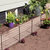 Sunnydaze 5-Piece Arched Grid Steel Garden Border Fence - 12.5 ft - Black