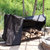 Sunnydaze 6 ft Powder-Coated Steel Firewood Log Rack with Black Cover