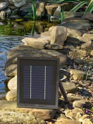 Sunnydaze 65 GPH Solar Pump and Panel Kit with Battery Pack - 47 in Lift