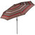 Sunnydaze 9' Aluminum Outdoor Solar LED Lighted Umbrella with Tilt - Teal Stripe - Dark Red