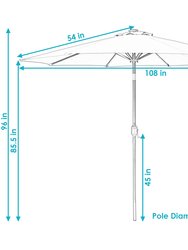 Sunnydaze 9' Solar-Powered Lighted Patio Umbrella