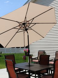 Sunnydaze 9' Solar-Powered Lighted Patio Umbrella