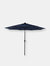Sunnydaze 9' Solar-Powered Lighted Patio Umbrella - Dark Blue
