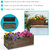 Sunnydaze Acacia Wood Rectangle Tray Planter with Handles/Liner - Brown