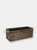 Sunnydaze Acacia Wood Rectangle Tray Planter with Handles/Liner - Brown - Light Brown