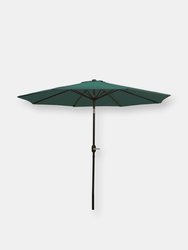 Sunnydaze Aluminum Patio Deck Market Umbrella with Tilt and Crank - 9' - Beige - Green