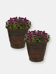 Sunnydaze Arabella Outdoor Double-Walled Flower Pot Planter