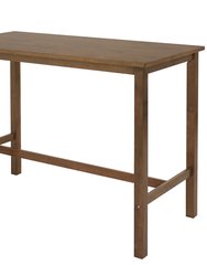 Sunnydaze Arnold 4 ft Wooden Counter-Height Dining Table - Weathered Oak - Brown