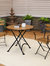 Sunnydaze Basic European Chestnut 3-Piece Patio Bistro Table and Chairs Set