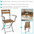 Sunnydaze Basic European Chestnut Wooden Folding Bistro Armchair