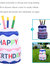 Sunnydaze Birthday Cake LED Inflatable Yard Decoration - 4 ft