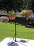 Sunnydaze Black Steel Hanging Basket Stand with 4 Adjustable Arms - 84 in