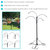 Sunnydaze Black Steel Hanging Basket Stand with 4 Adjustable Arms - 84 in