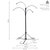 Sunnydaze Black Steel Hanging Basket Stand with 4 Adjustable Arms - 84 in