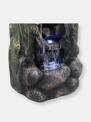 Sunnydaze Cavern of Mystery Waterfall Fountain with LED Lights - 28 in