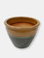 Sunnydaze Chalet High-Fired Glazed Ceramic Planter Pot - Dark Green