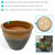 Sunnydaze Chalet High-Fired Glazed Ceramic Planter Pot