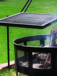 Sunnydaze Cooking Grate Heavy-Duty Adjustable Campfire Swivel Grill