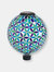 Sunnydaze Cool Blooms Outdoor Glass Mosaic Gazing Globe with Solar Light - 10" - Blue