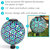 Sunnydaze Cool Blooms Outdoor Glass Mosaic Gazing Globe with Solar Light - 10"