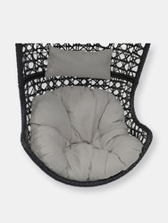Sunnydaze Cordelia Hanging Basket Egg Chair Swing- Resin Wicker