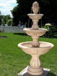 Sunnydaze Cornucopia Polyresin Outdoor 3-Tier Water Fountain