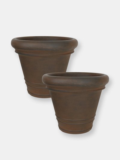Sunnydaze Decor Sunnydaze Crozier Outdoor Double-Walled Flower Pot Planter - Rust - 16" product