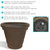Sunnydaze Crozier Outdoor Double-Walled Flower Pot Planter - Rust - 16"