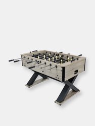 Sunnydaze Delano 54.5 in Foosball Table with Distressed Wood Look - Grey