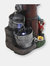 Sunnydaze Electric Fire Hydrant Gnome Water Fountain with LED Light - 16 in