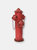 Sunnydaze Fire Hydrant Metal Outdoor Statue - 21.5 in - Red
