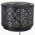 Sunnydaze Floral Pattern Cutout Indoor Tabletop Fountain - Black - 5.5" H