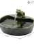 Sunnydaze Frog Glazed Ceramic Outdoor Solar Water Fountain - 7 in