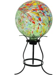 Sunnydaze Green Artistic Glass Gazing Ball Globe