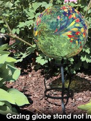 Sunnydaze Green Artistic Glass Gazing Ball Globe